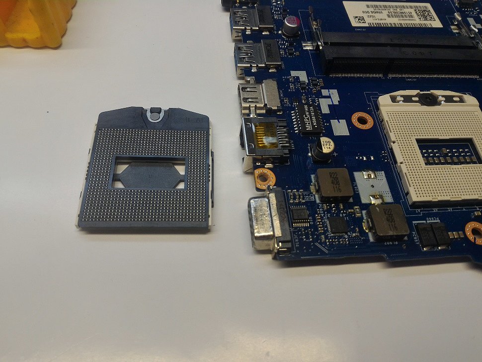 3_Замена разъема CPU на ноутбуке Lenovo G510