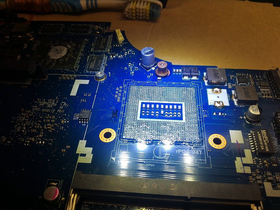 6_Замена разъема CPU на ноутбуке Lenovo G510